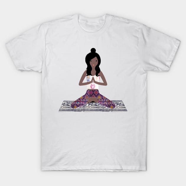 Yoga woman T-Shirt by GreenNest